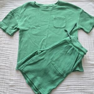 Green Waffle Knit Lounge Set 5T Cat & Jack